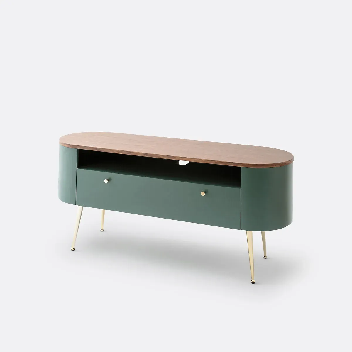 Topim TV Unit with Drop-Down Door - Green, Walnut product