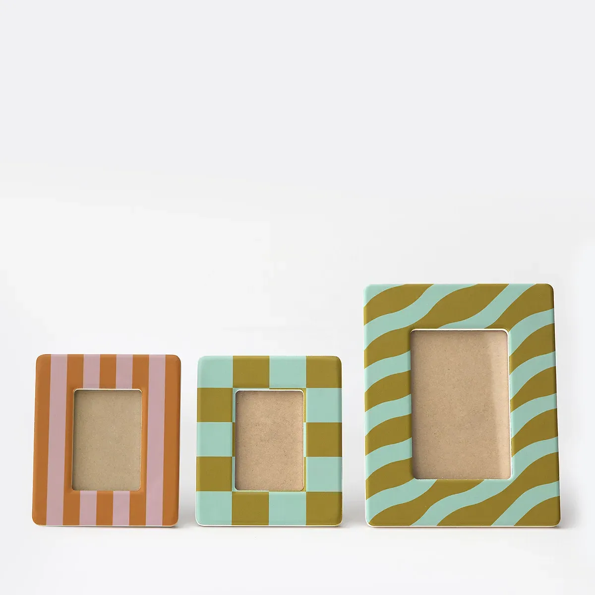 Touma Set of 3 Freestanding Photo Frames - Multi-Coloured, Ceramic product