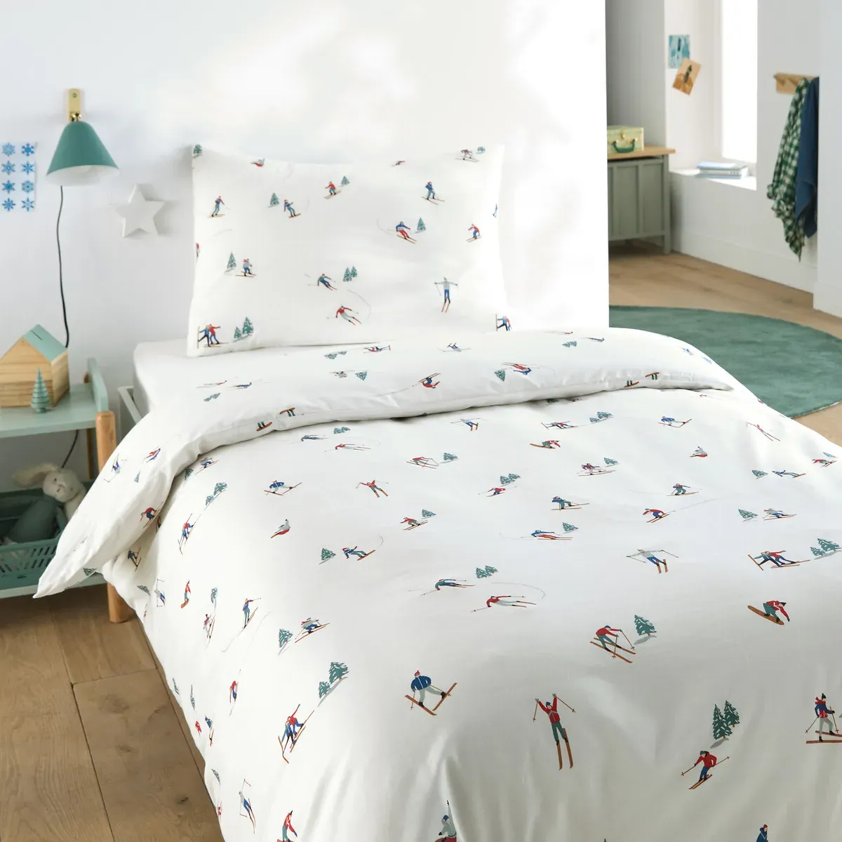 Tout Schuss Duvet Cover Set with Rectangular Pillowcase - Ecru, Recycled Cotton alternate view