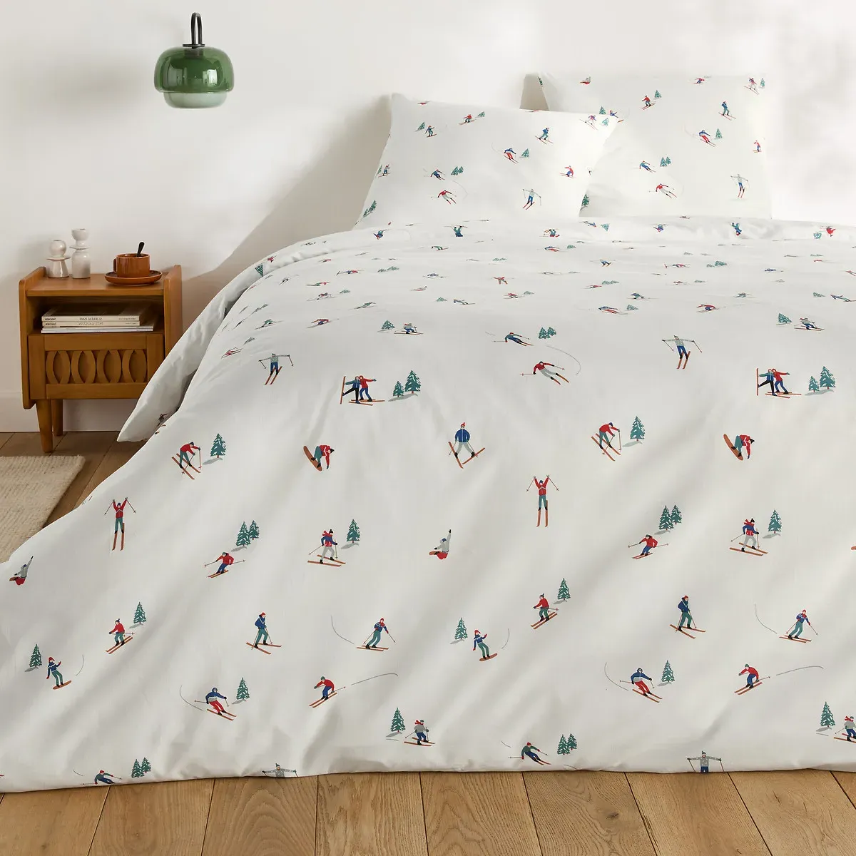 Tout Schuss Duvet Cover Set with Square Pillowcase - Ecru, Cotton alternate view