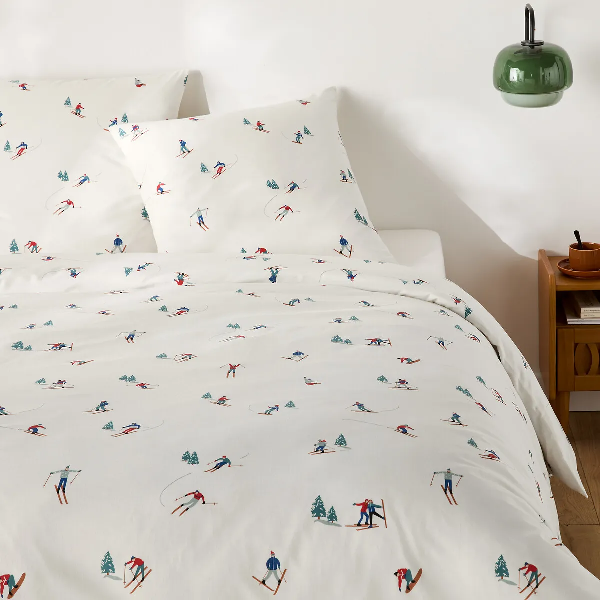 Tout Schuss Duvet Cover Set with Square Pillowcase - Ecru, Cotton product