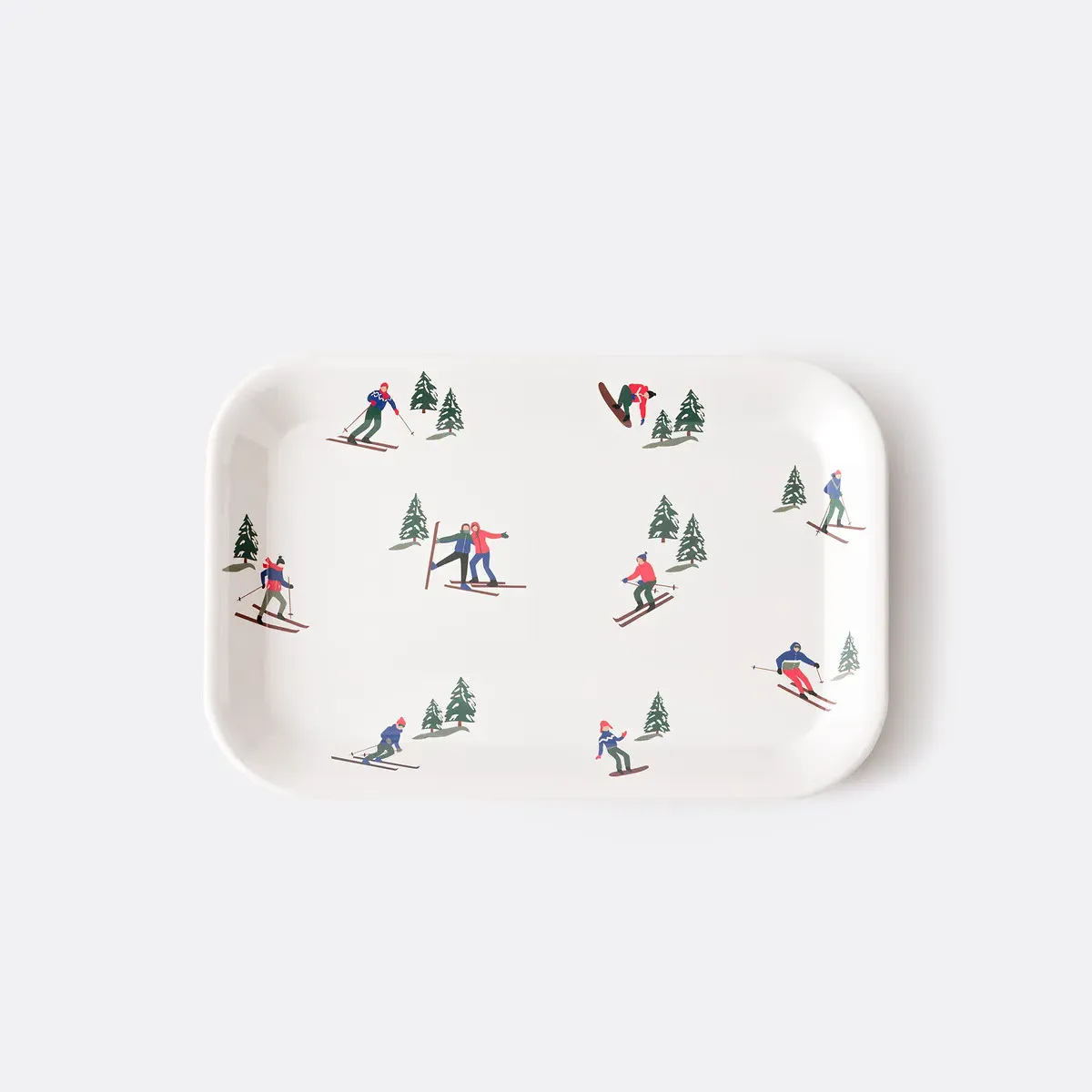 Tout Schuss Rectangular Tray - Skier Print, Melamine product