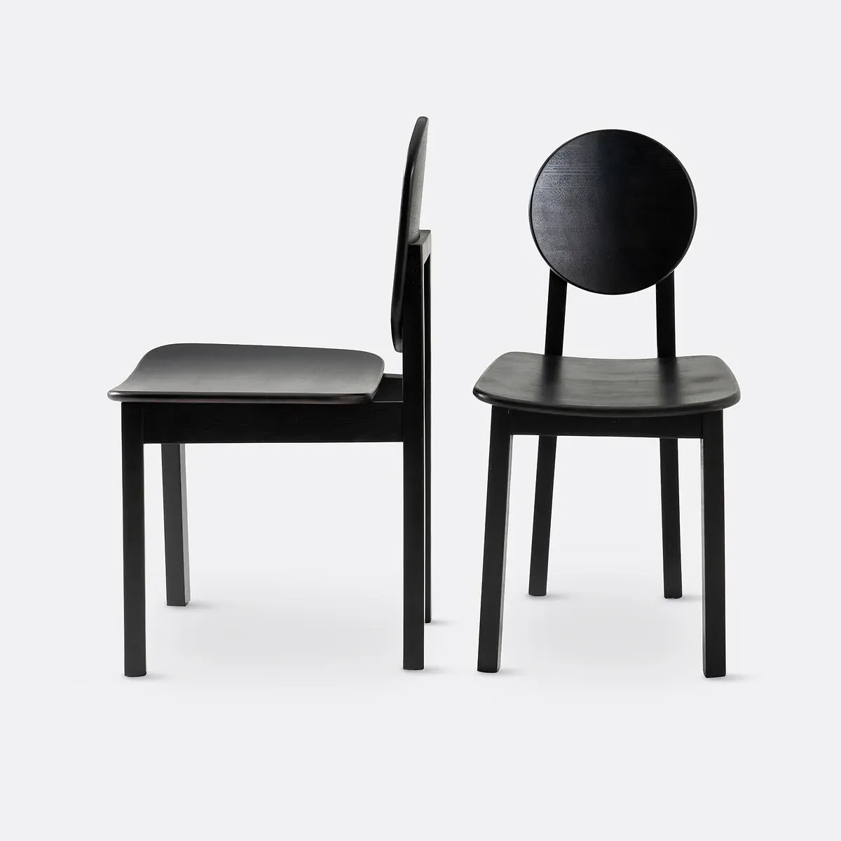 Tribal Set of 2 Dining Chairs - Black, Ash alternate view
