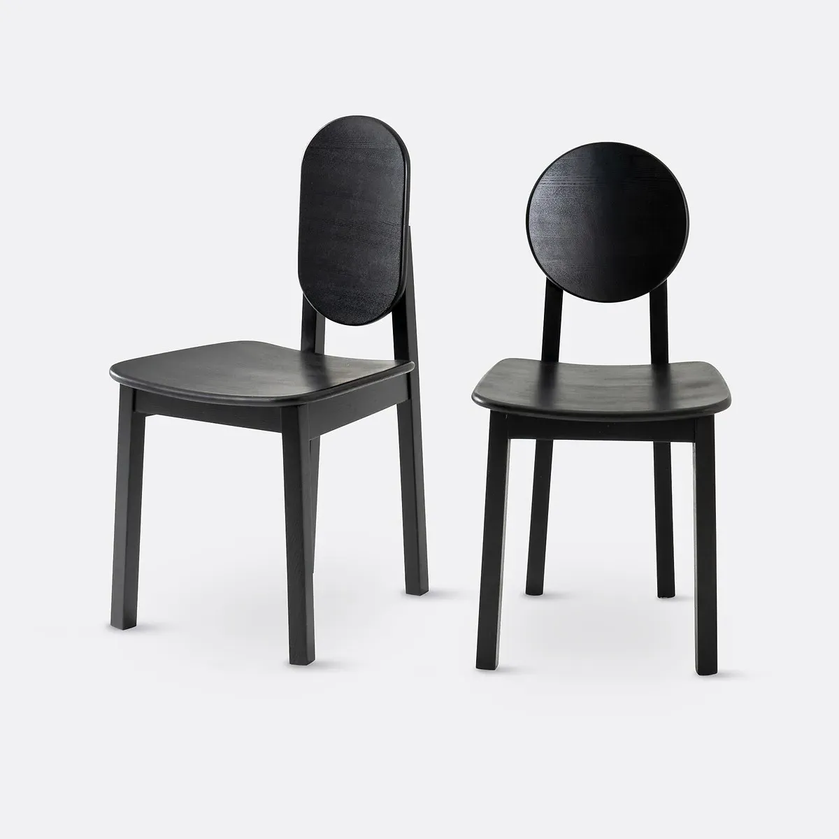 Tribal Set of 2 Dining Chairs - Black, Ash product