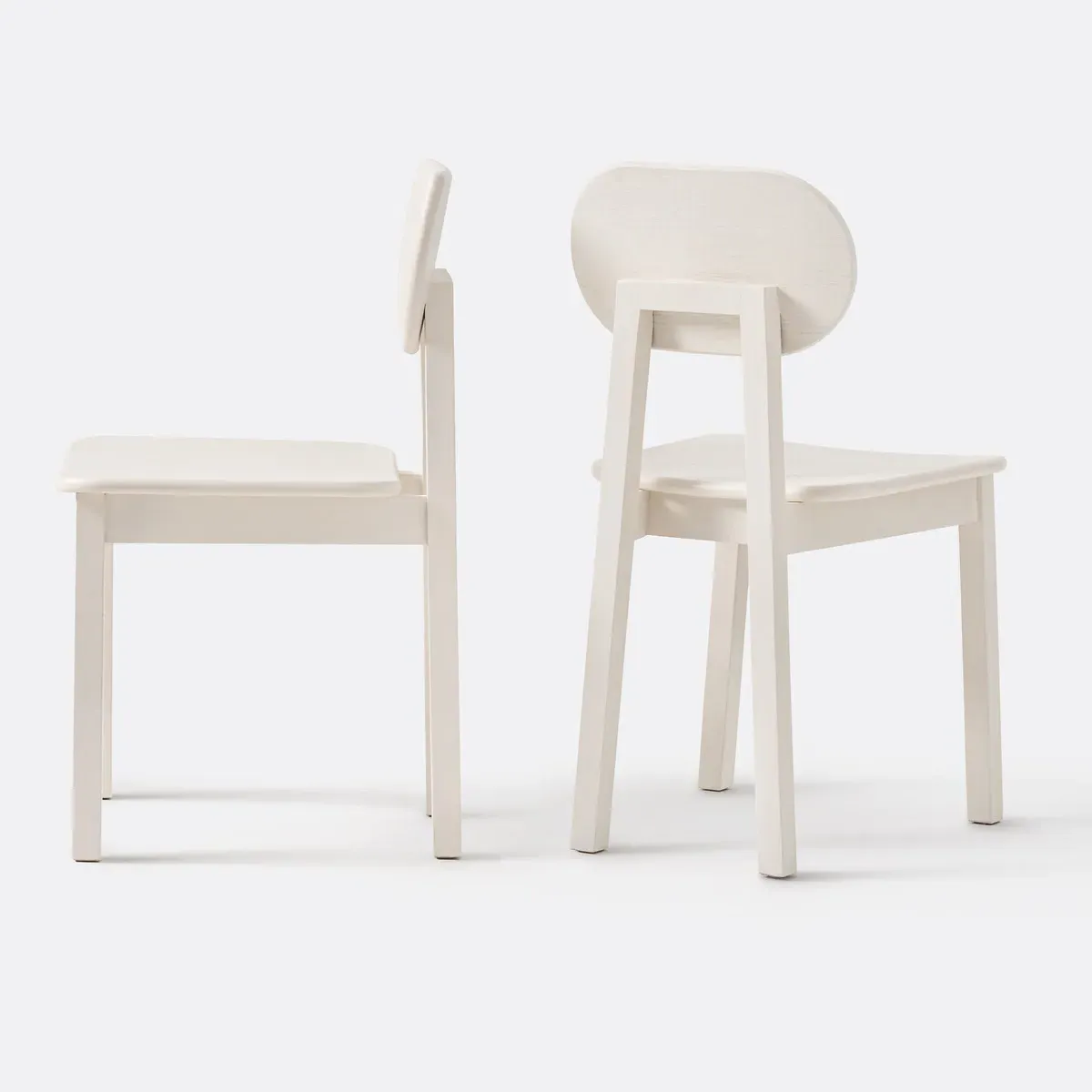Tribal Set of 2 Dining Chairs - Off-White, Ash alternate view
