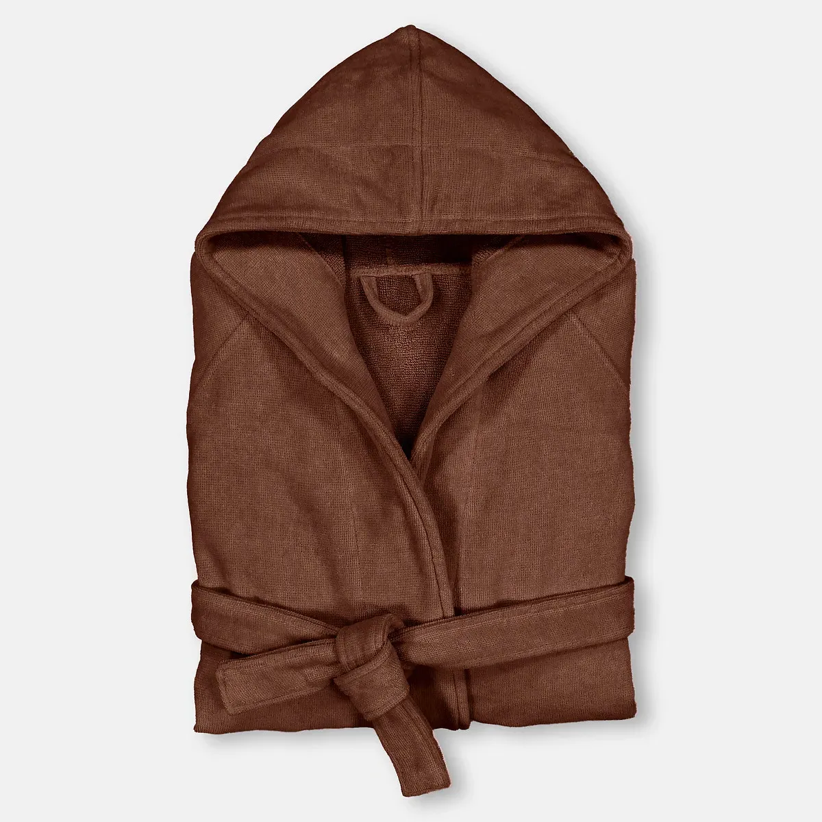 Trizie Hooded Bathrobe - Bark, Cotton Velvet Terry product