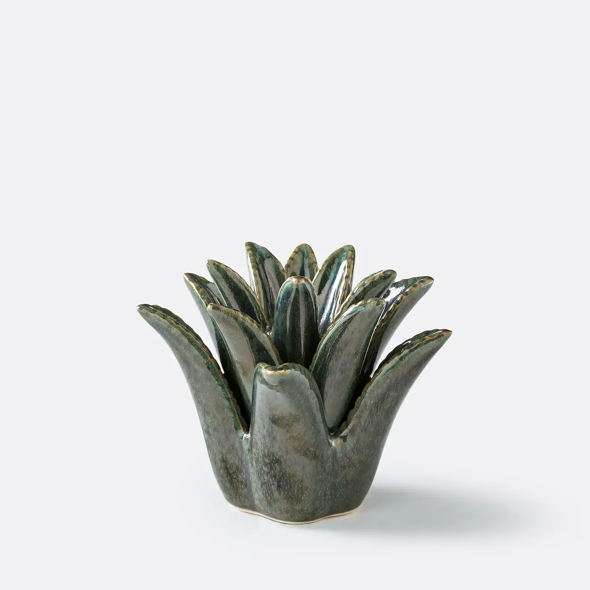 Tropia Palm Tree Candle Holder - Green, Ceramic product