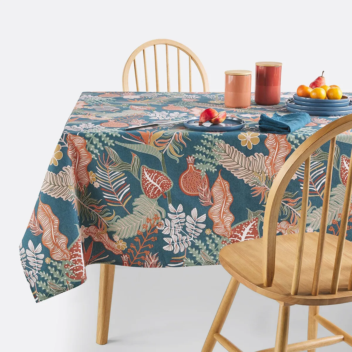 Tropic Printed Tablecloth - Blue, Polycotton product