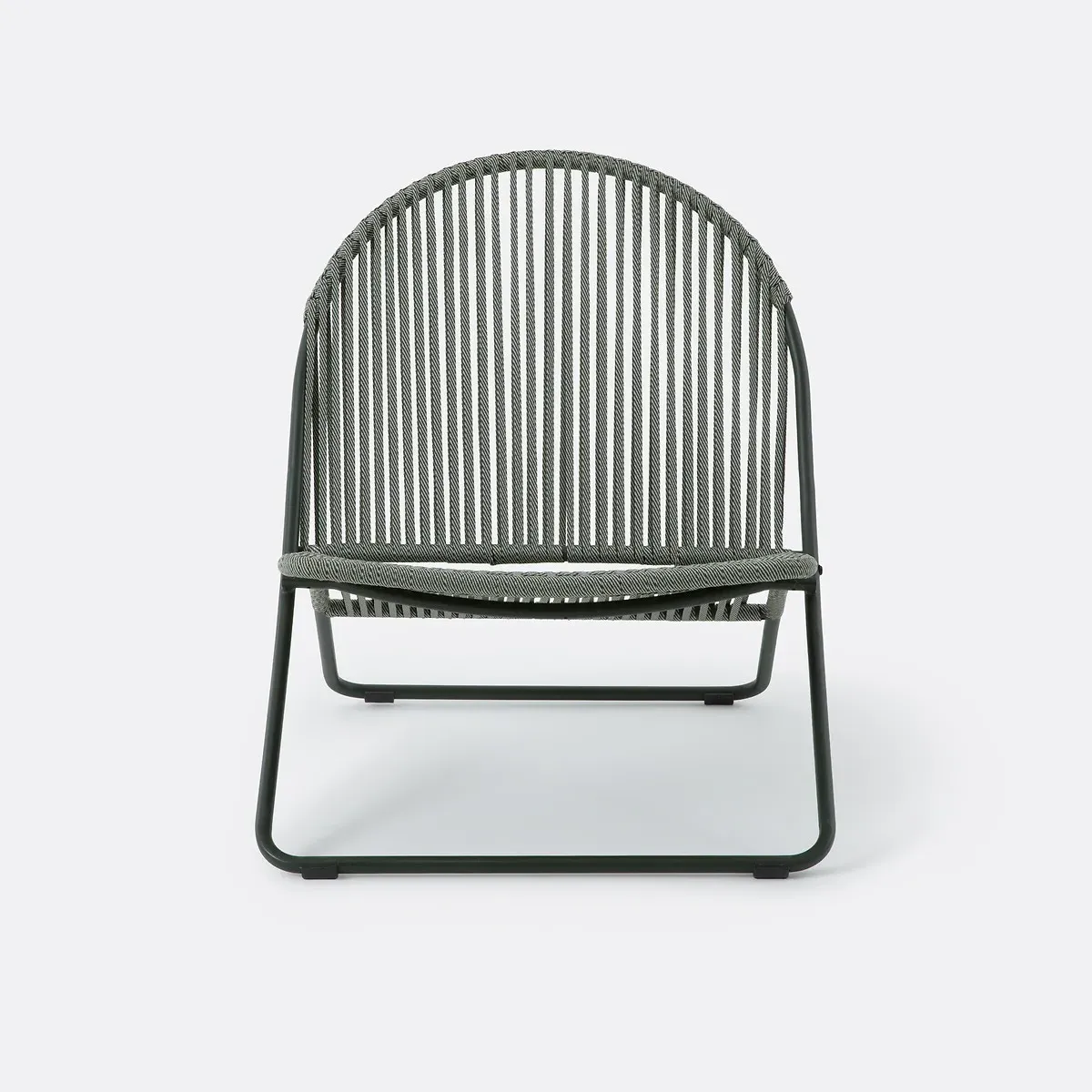 Tula Folding Low Garden Chair - Khaki, Braided Rope alternate view