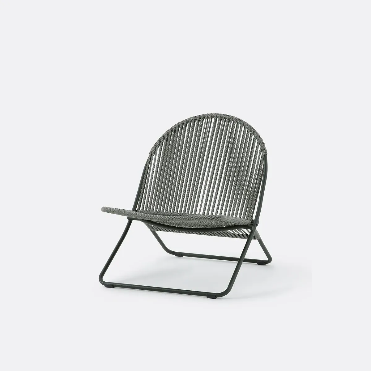 Tula Folding Low Garden Chair - Khaki, Braided Rope product