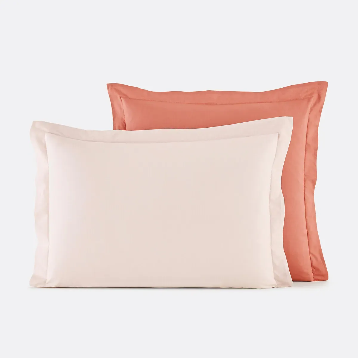 Two-Tone Reversible Pillowcase - Beige/Burnt Sienna, Cotton product