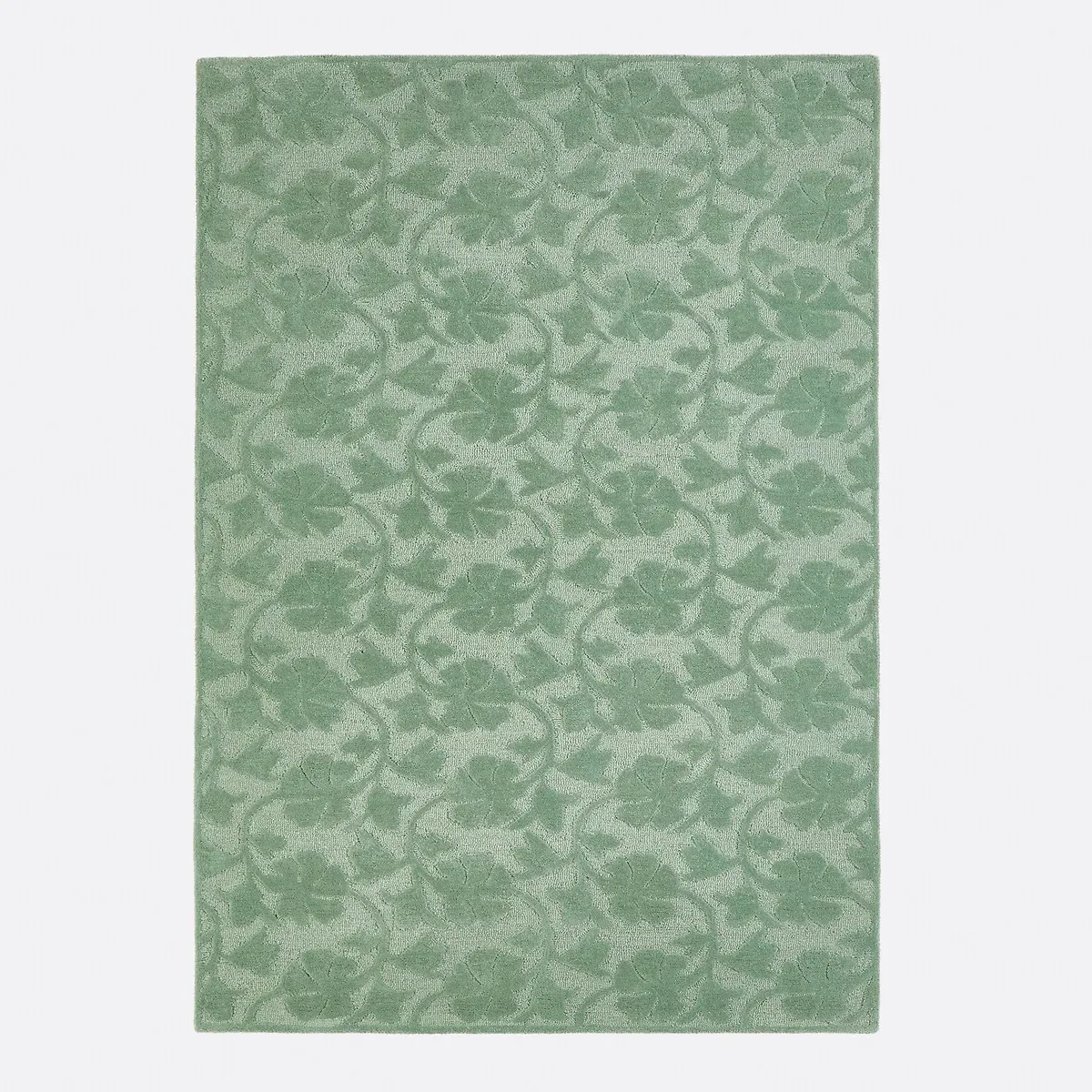 Tyma Floral Print Rug - Green Eucalyptus, Wool alternate view