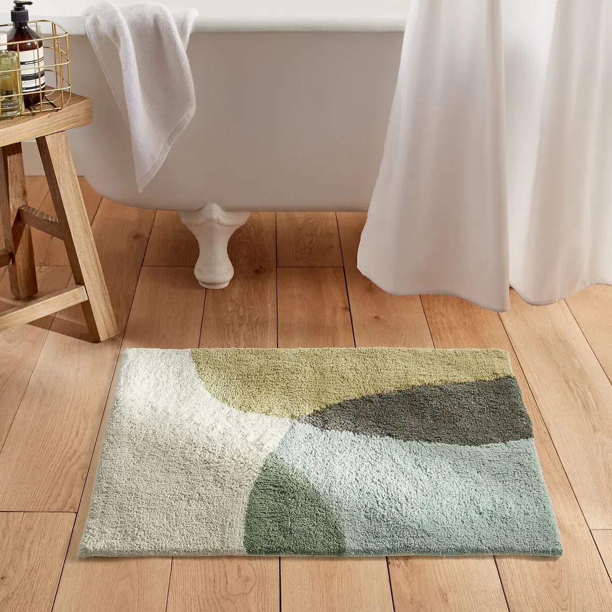 Urbana Tufted Bath Mat - Green, Recycled Cotton product