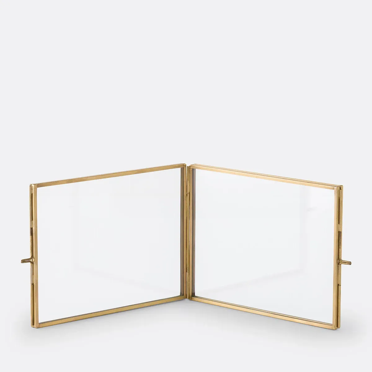 Uyova Double Folding Photo Frame - Brass, Metal product