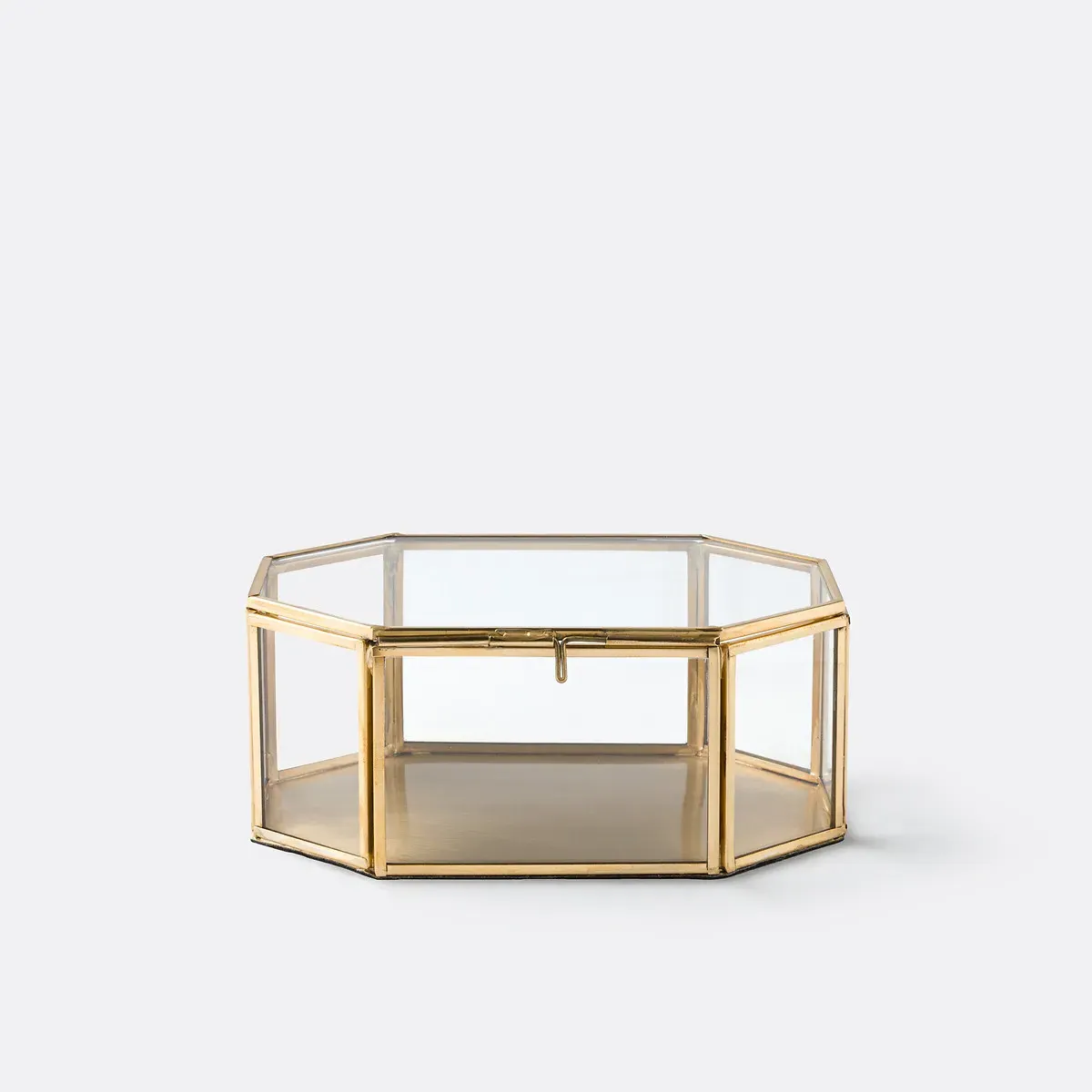 Uyova Octagonal Cabinet - Brass, Glass alternate view