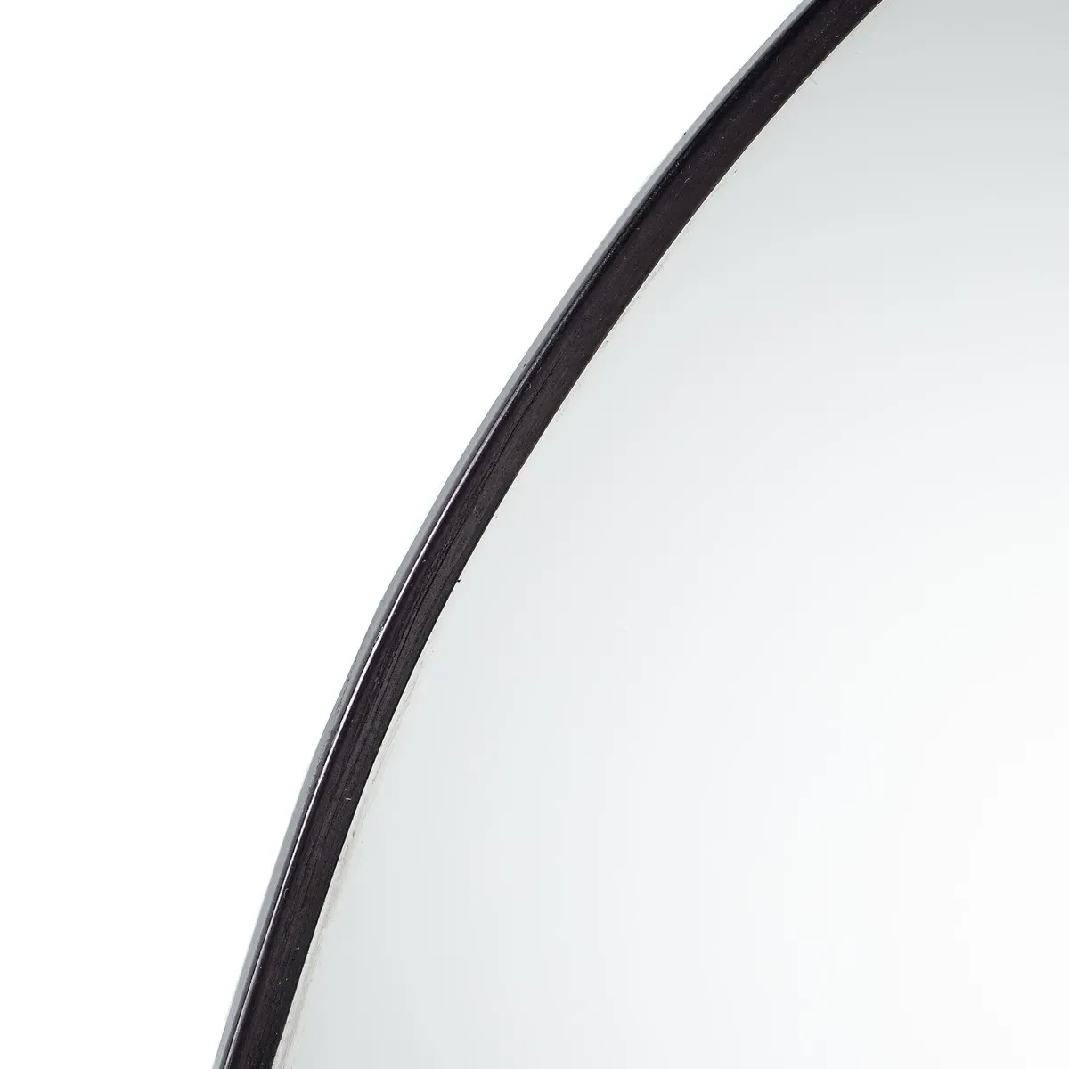Uyova Oval Wall Mirror - Black, Steel alternate view