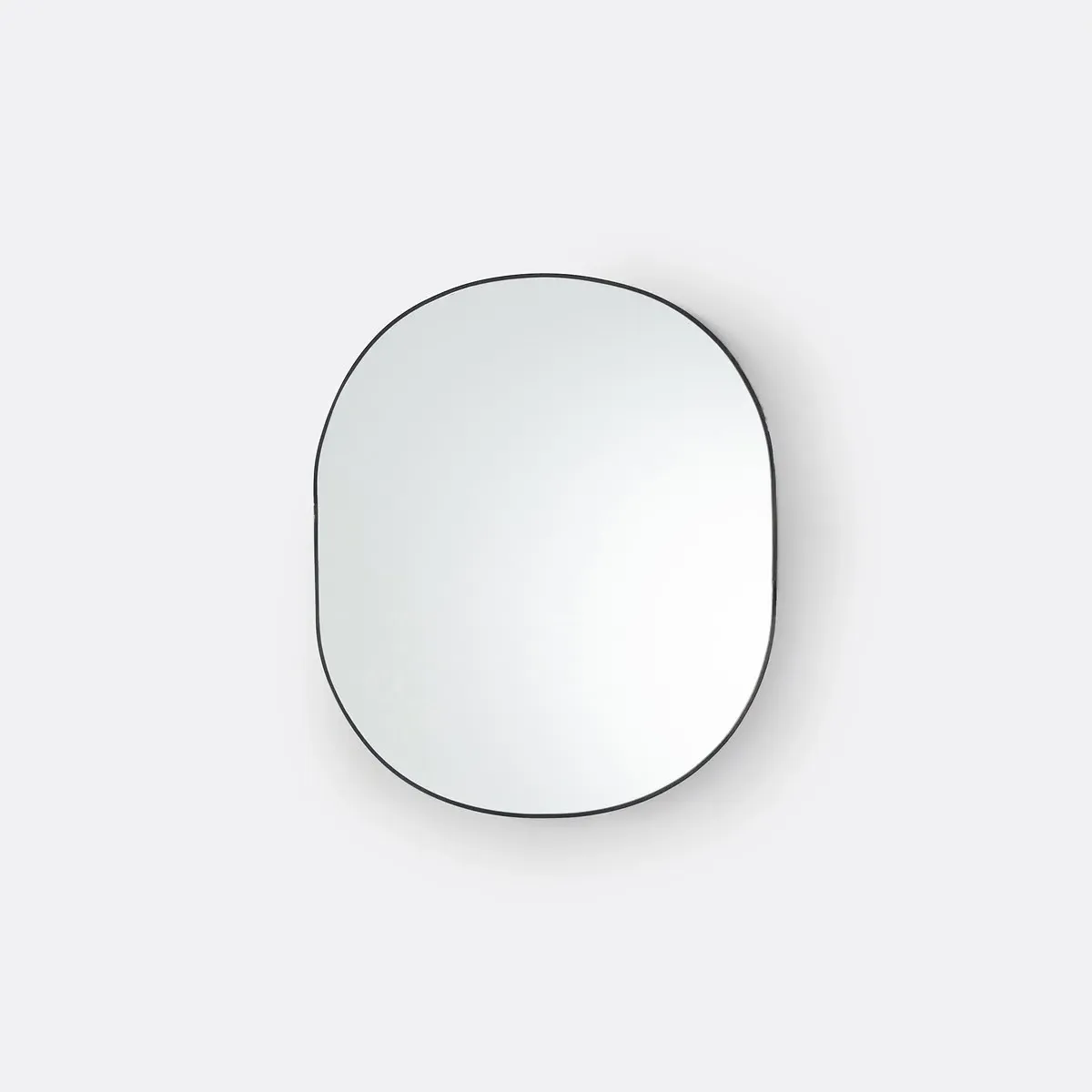 Uyova Oval Wall Mirror - Black, Steel product