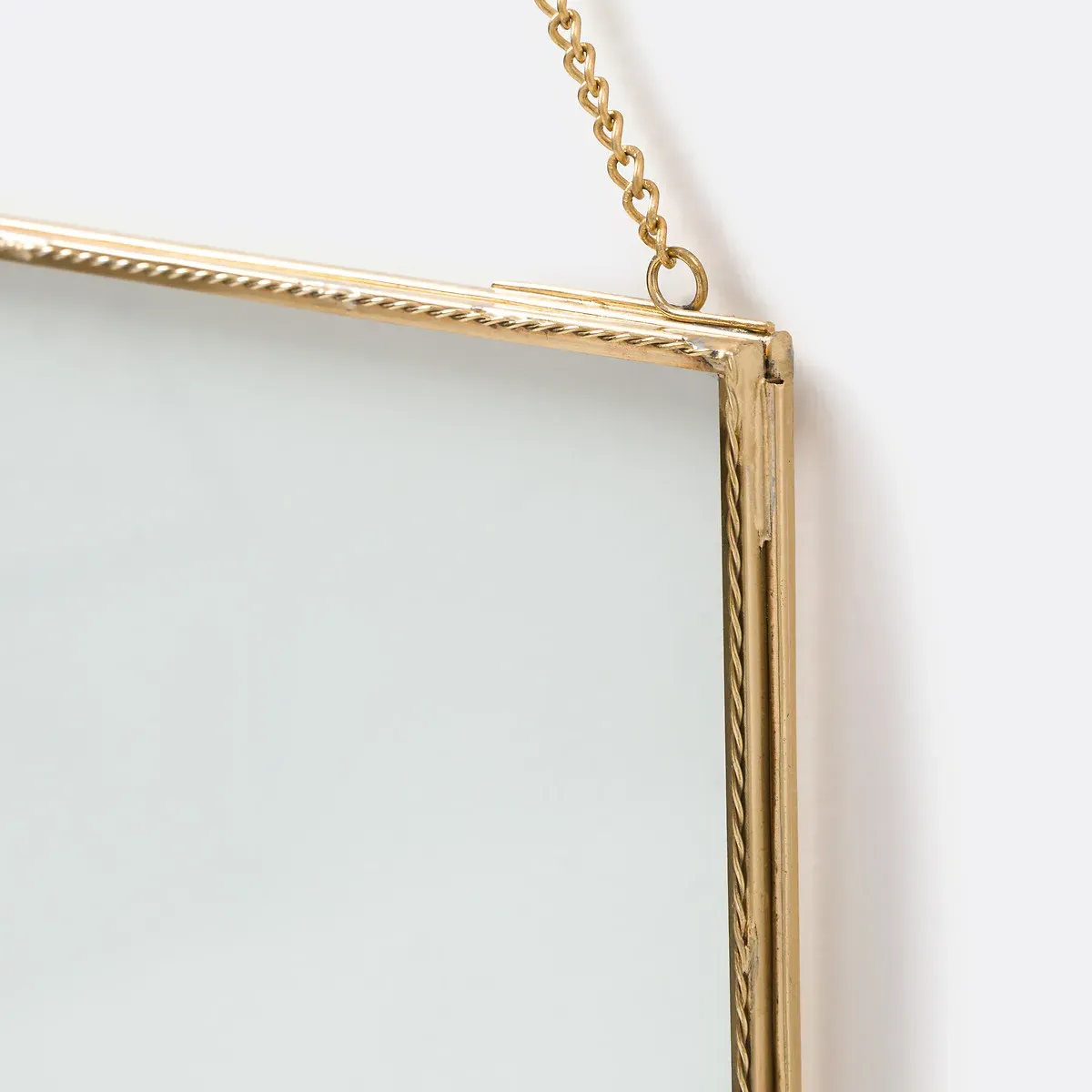 Uyova Twisted Hanging Photo Frame - Brass, Glass alternate view