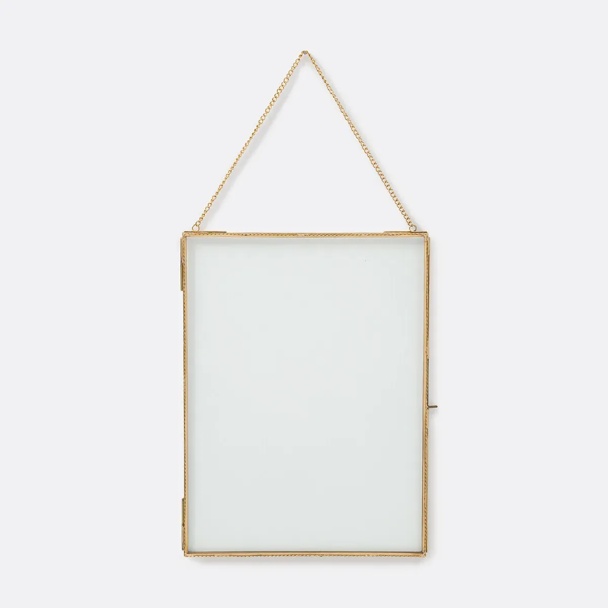 Uyova Twisted Hanging Photo Frame - Brass, Glass product
