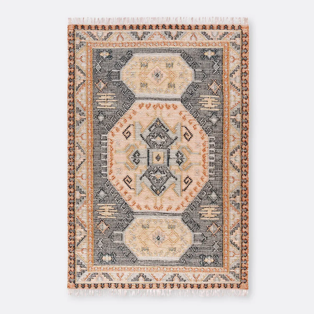 Uzzo Aged Effect Kilim Rug - Multi-Coloured, Wool Mix alternate view