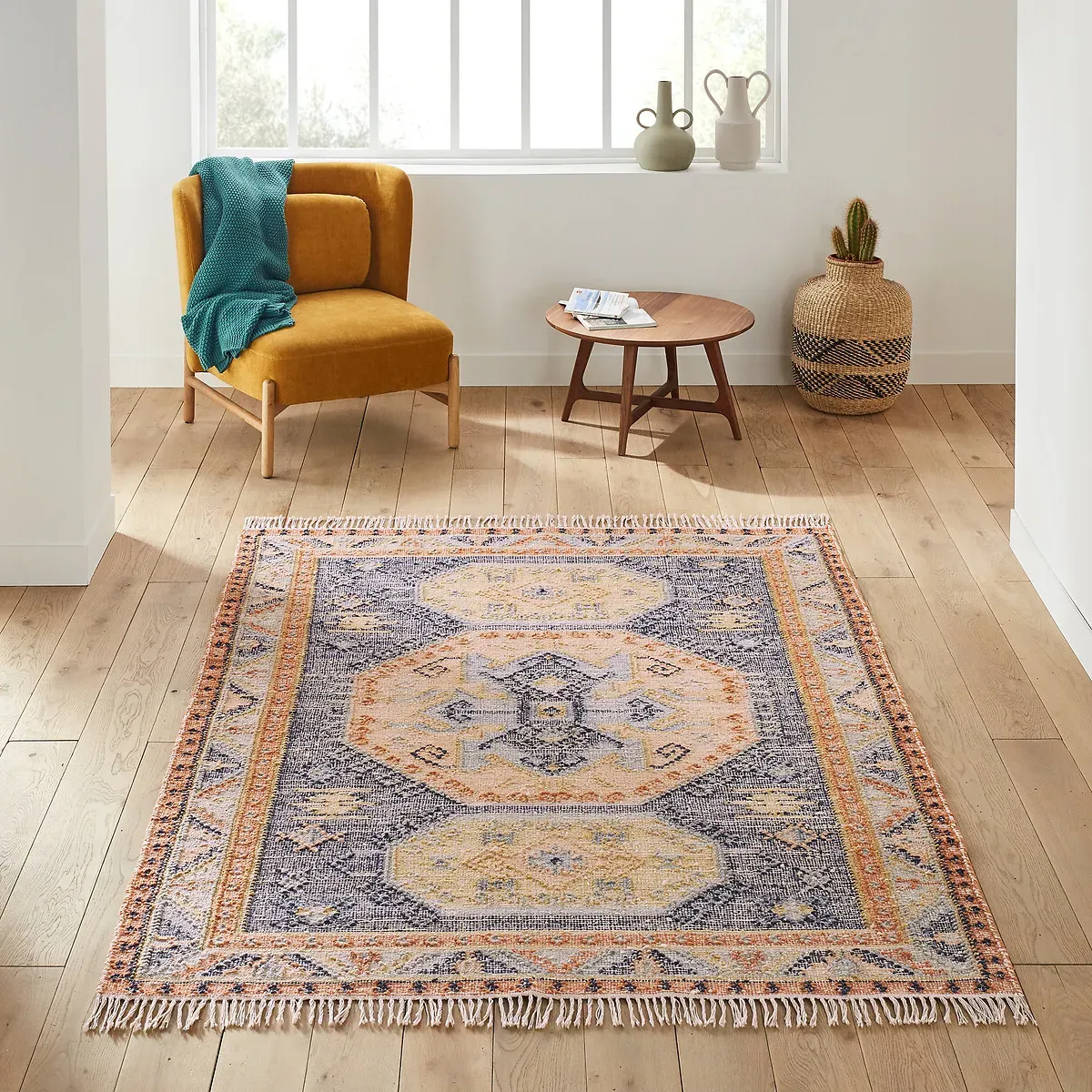 Uzzo Aged Effect Kilim Rug - Multi-Coloured, Wool Mix product