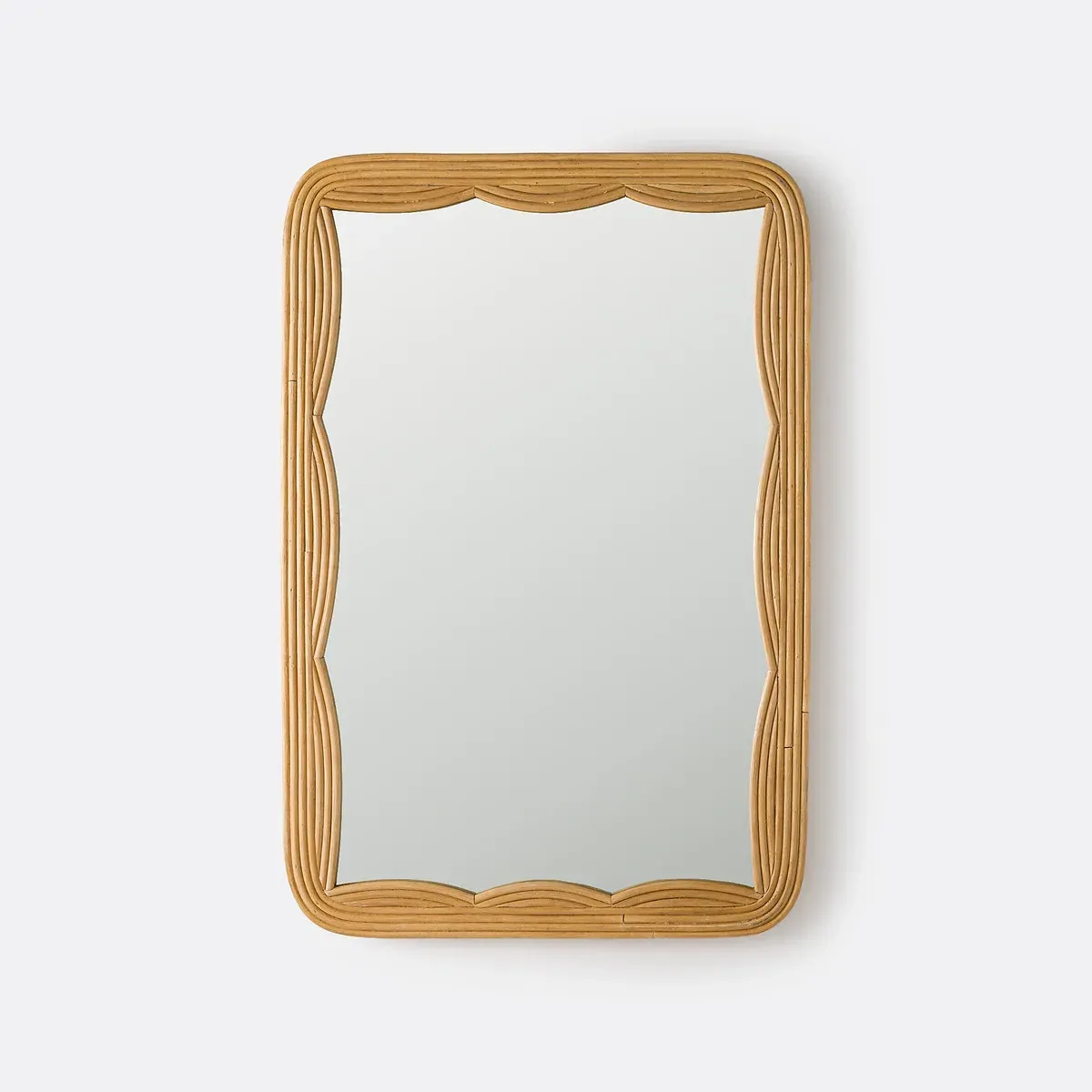 Vaguo Rectangular Rattan Wall Mirror - Natural product