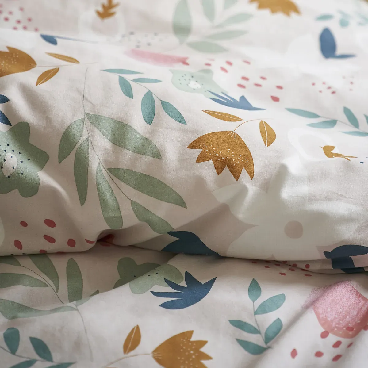 Vahina Floral Duvet Cover - Pink Print, Organic Cotton alternate view