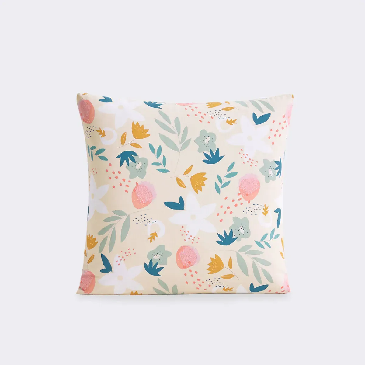 Vahina Floral Organic Cotton Pillowcase - Pink Print alternate view