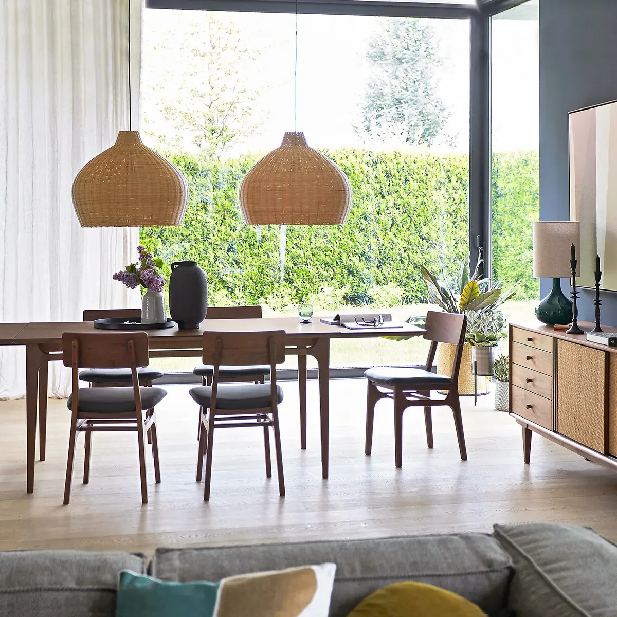 Vani Round Ceiling Light Shade - Natural, Bamboo alternate view