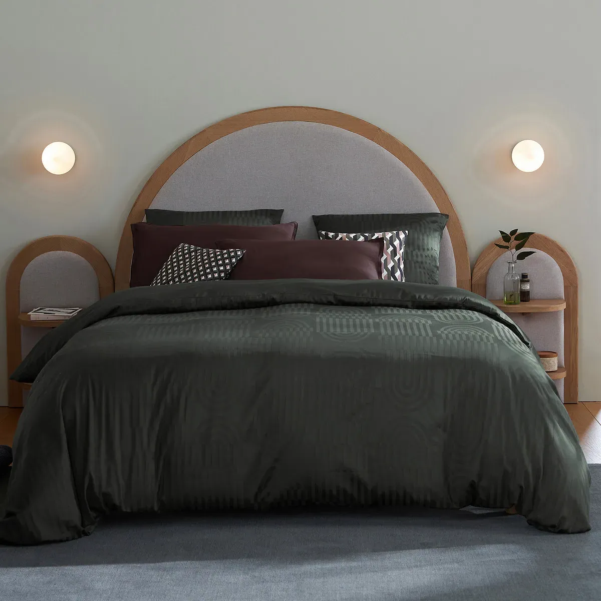 Varano Duvet Cover - Cedar Green, Cotton Satin product