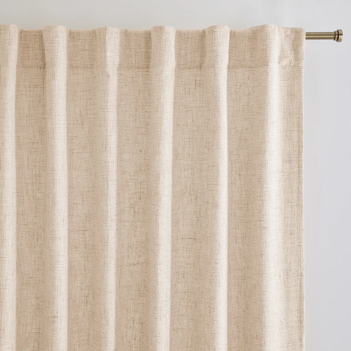 Varoni Concealed Tab Top Curtain - Natural, Polyester product