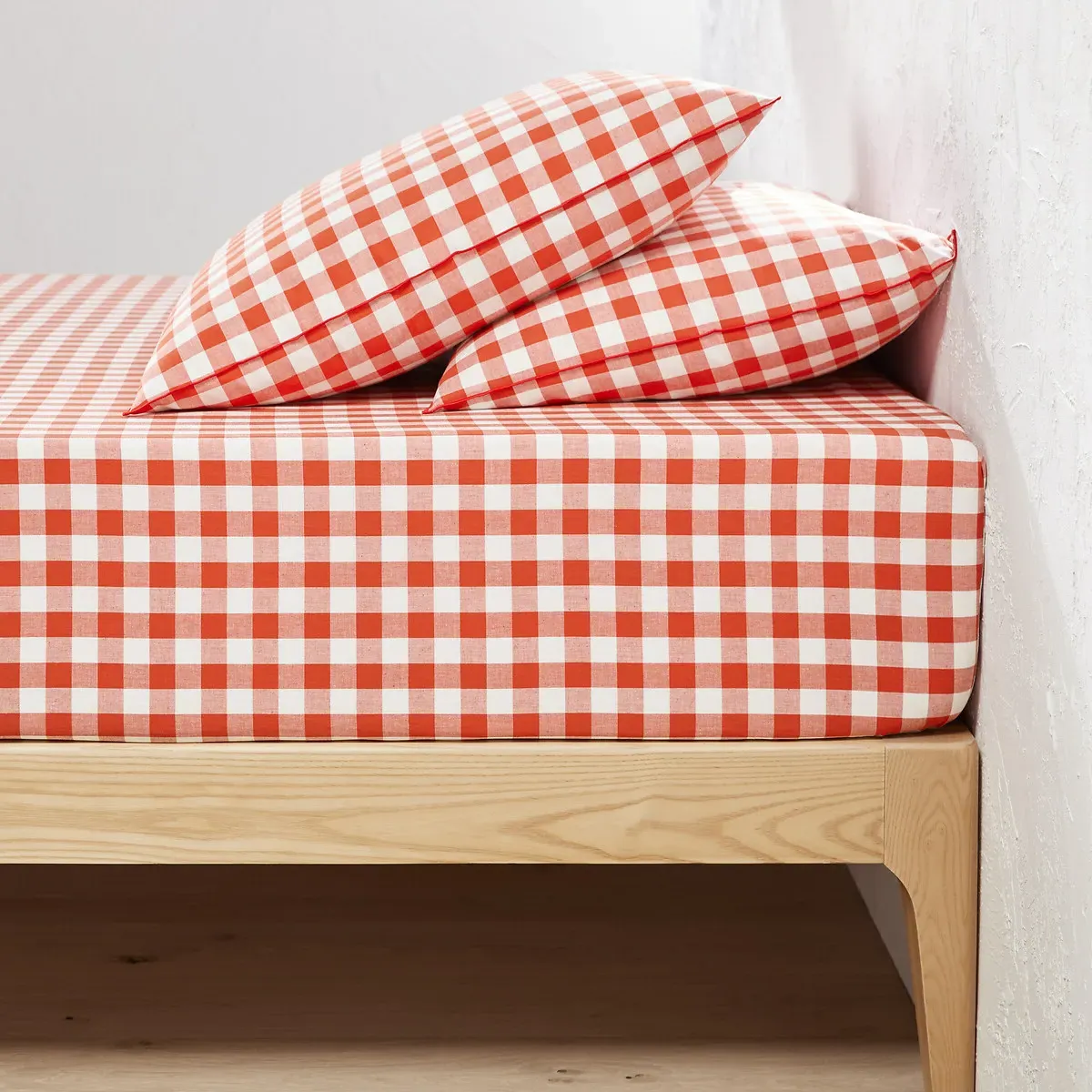 Veldi Fitted Sheet - Orange, Cotton product
