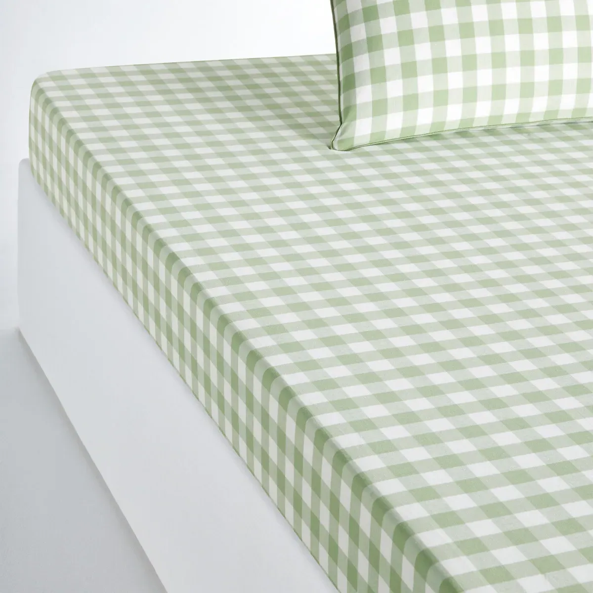 Veldi Fitted Sheet with Flap - Green, Cotton product