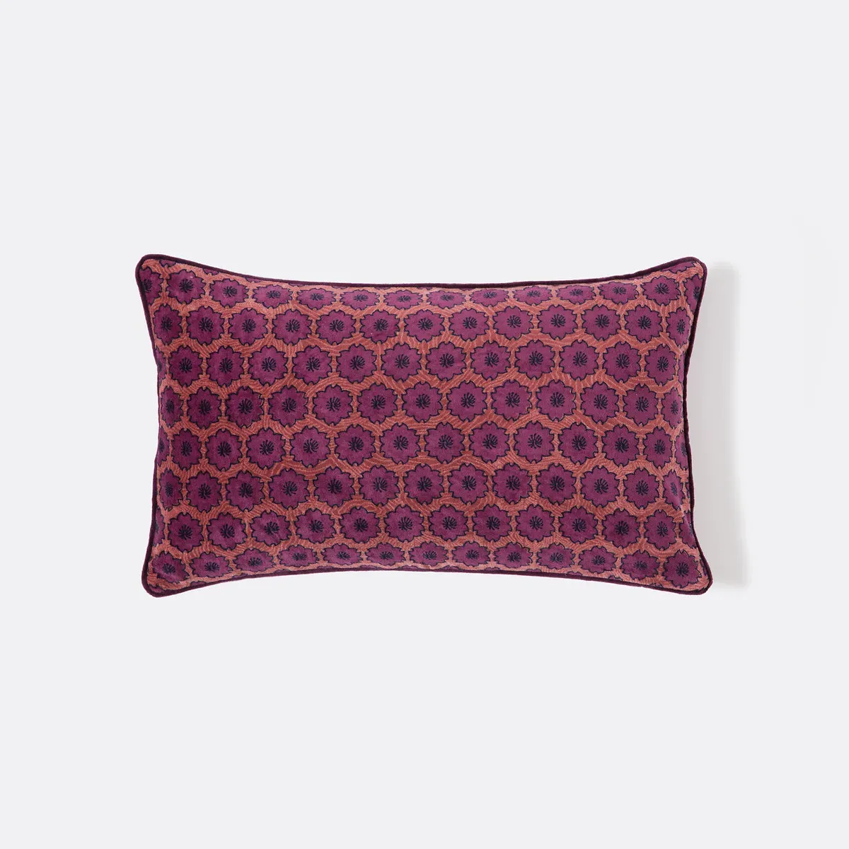 Velluto Rectangular Cushion Cover - Multi-Coloured, Cotton Velour product