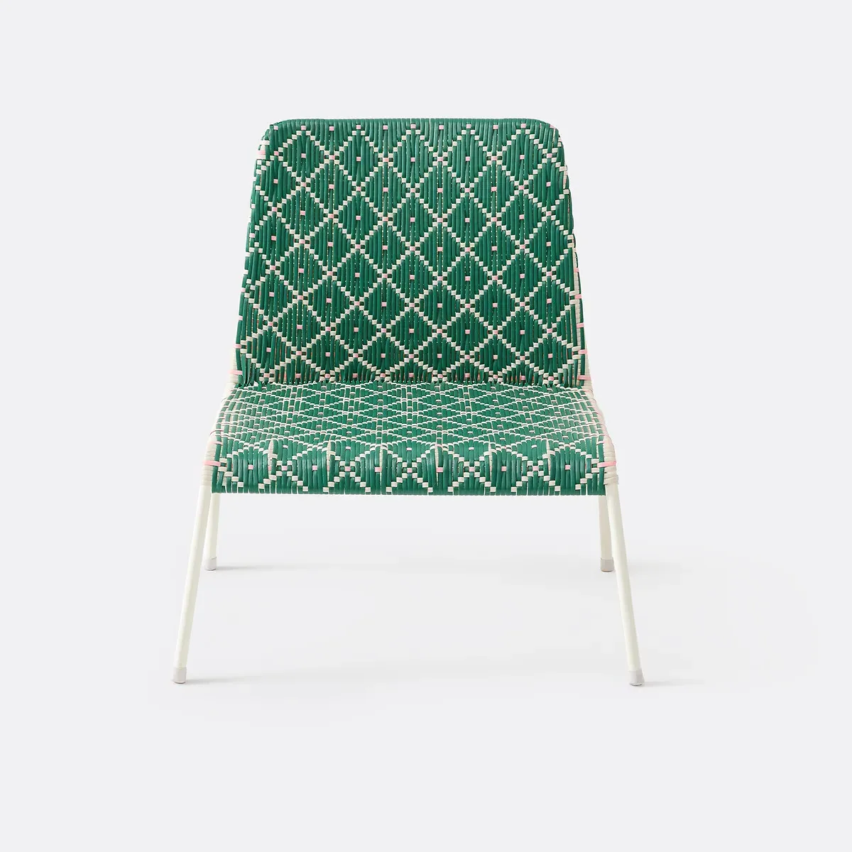 Velrose Low Garden Chair - Green, Woven Resin alternate view