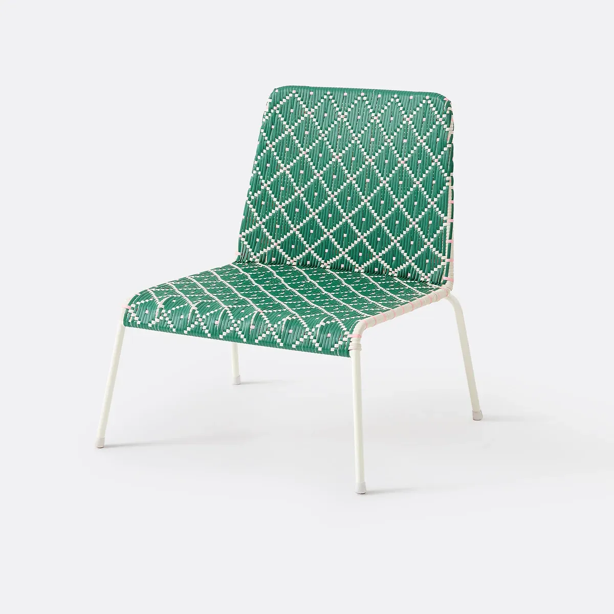 Velrose Low Garden Chair - Green, Woven Resin product