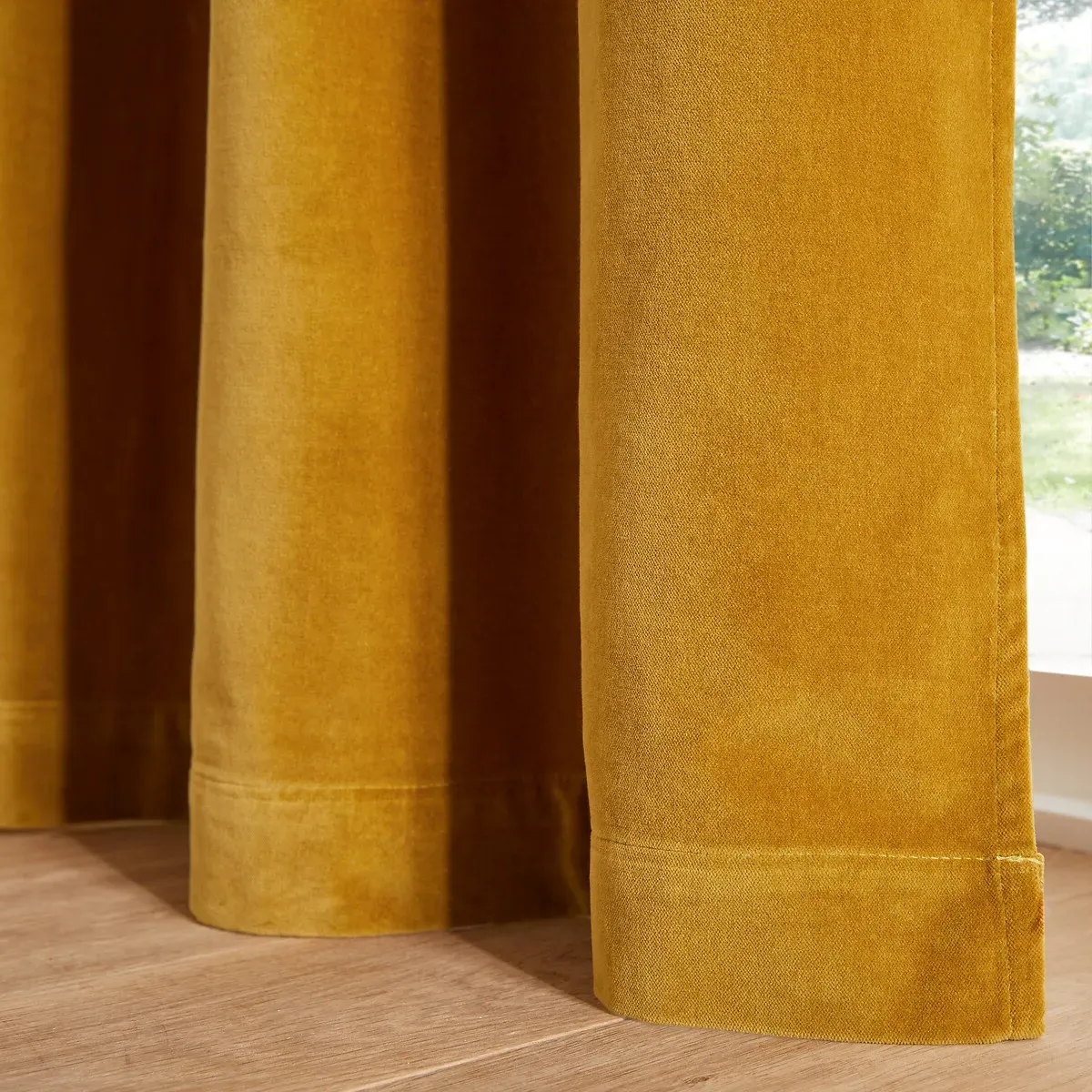 Velvet Hidden Tab Curtain - Bronze, Cotton alternate view