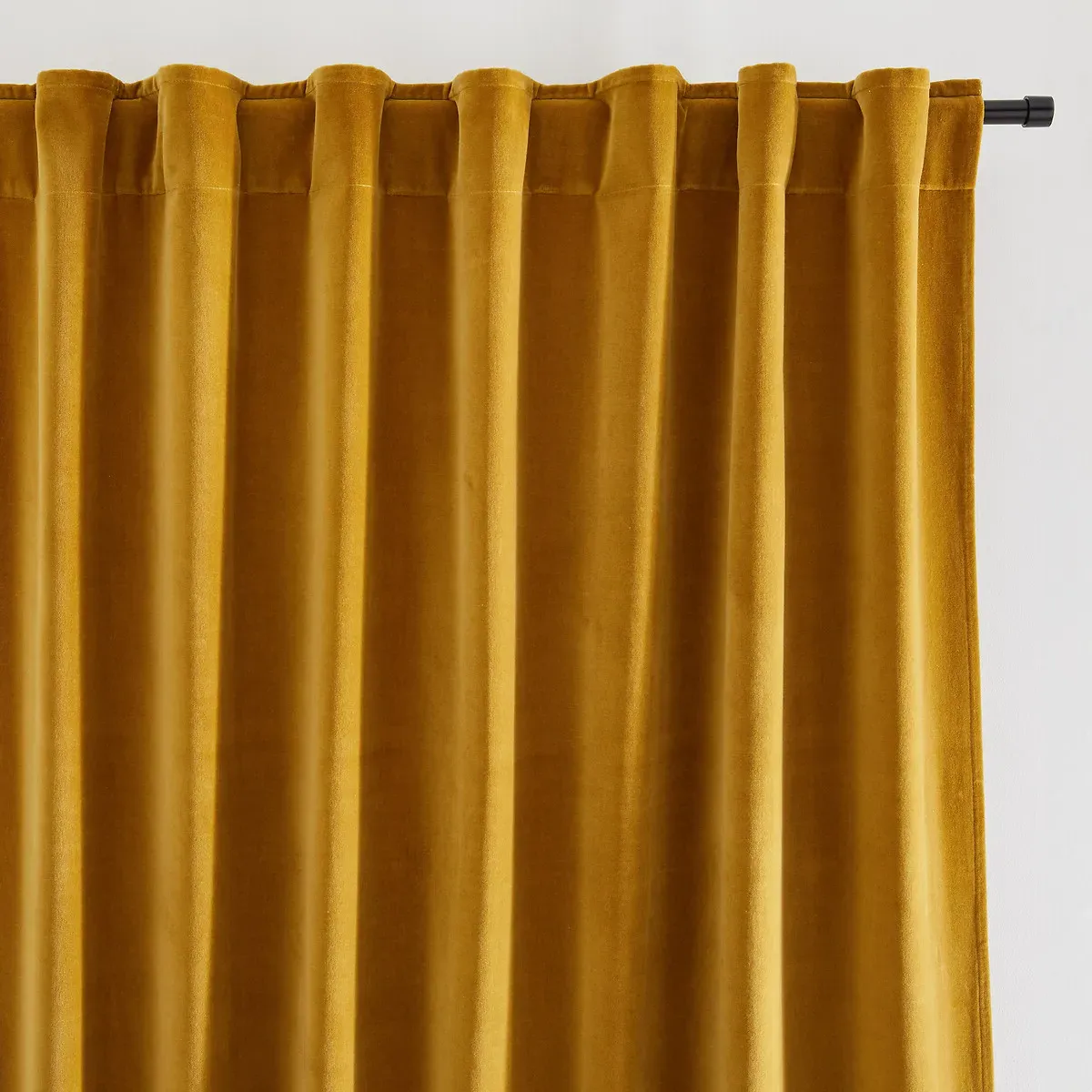 Velvet Hidden Tab Curtain - Bronze, Cotton product