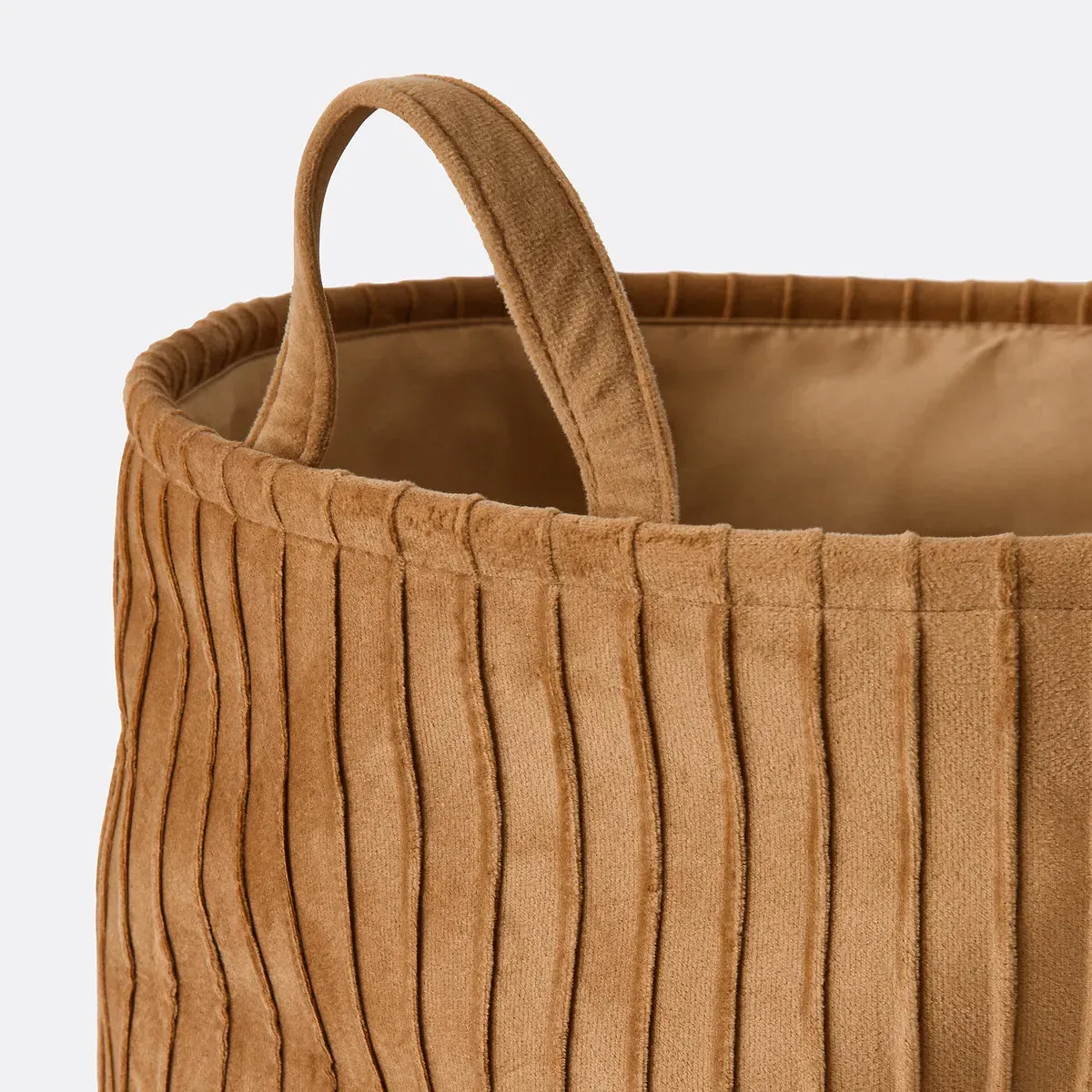 Velvetas Round Laundry Basket - Hazel, Velvet alternate view