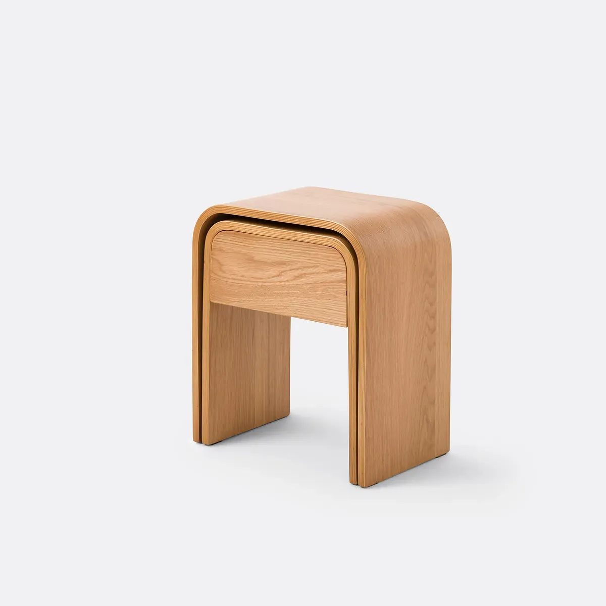 Vence Nest of Bedside Tables with Drawer - Oak product