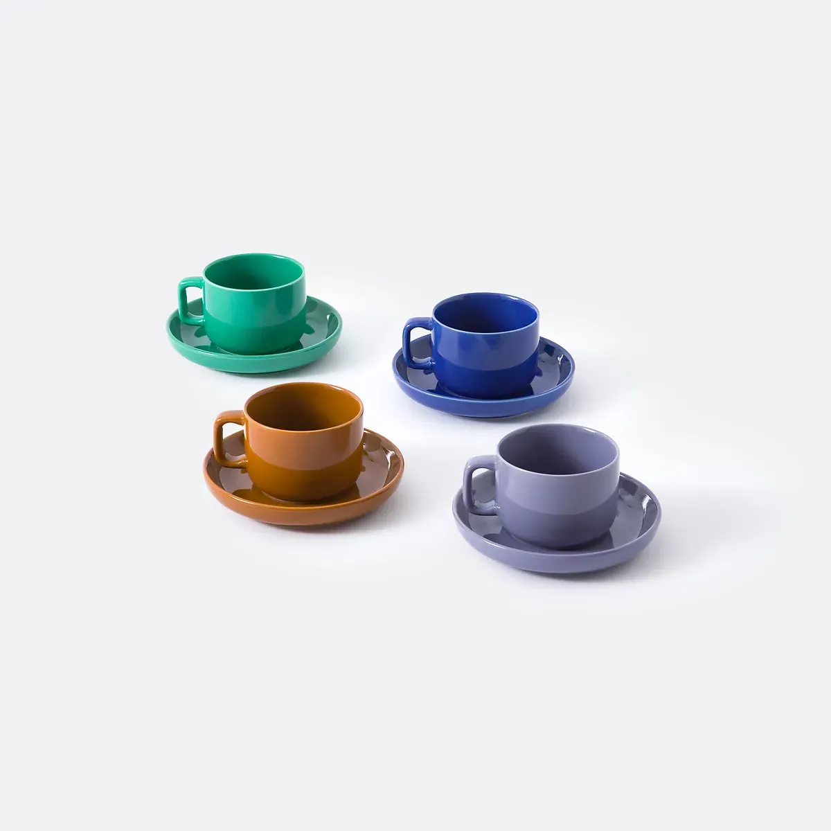 Vetori Set of 4 Cups and Saucers - Multi-Coloured, Stoneware product