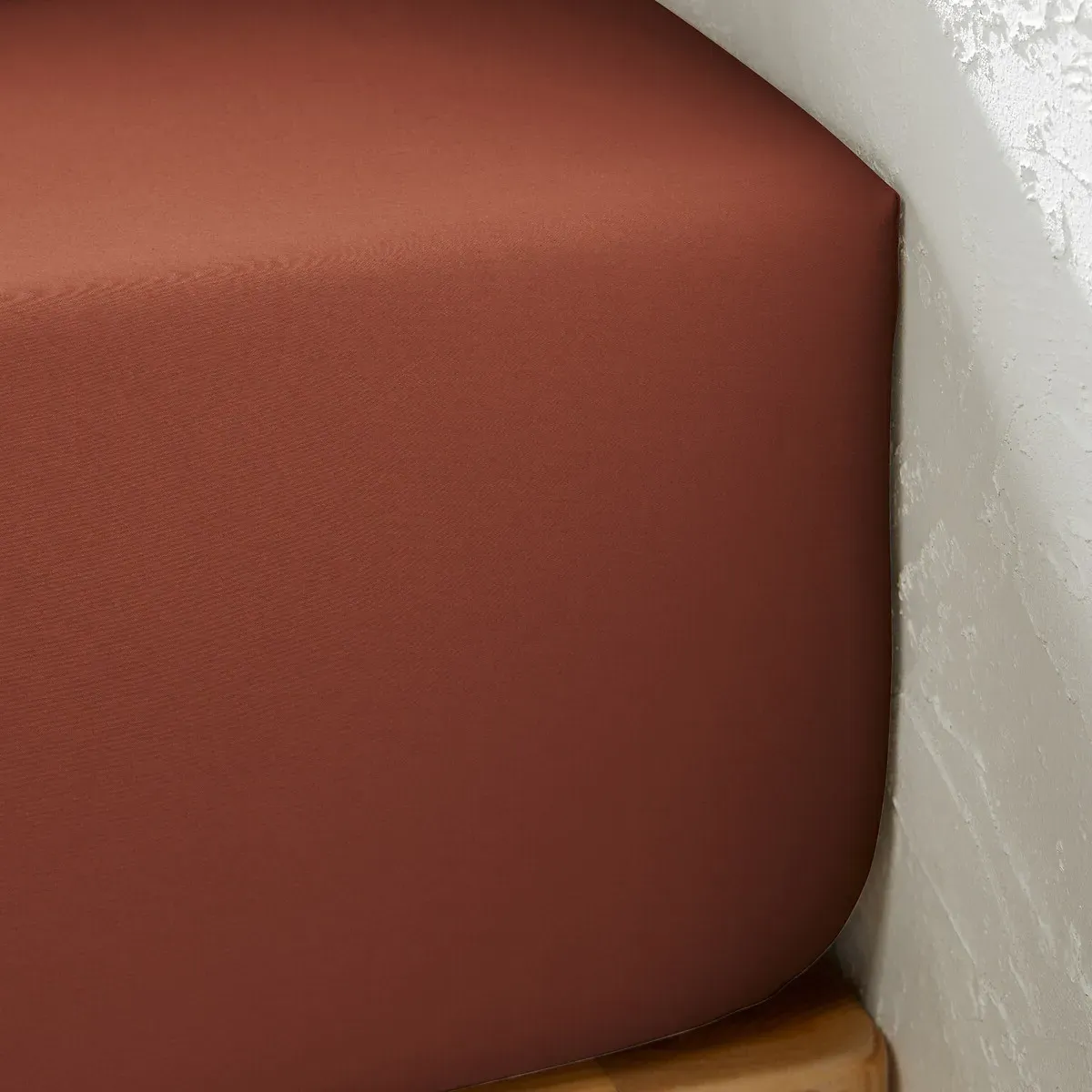 Victor 300 Thread Count Fitted Sheet - Mahogany, Washed Cotton Satin alternate view