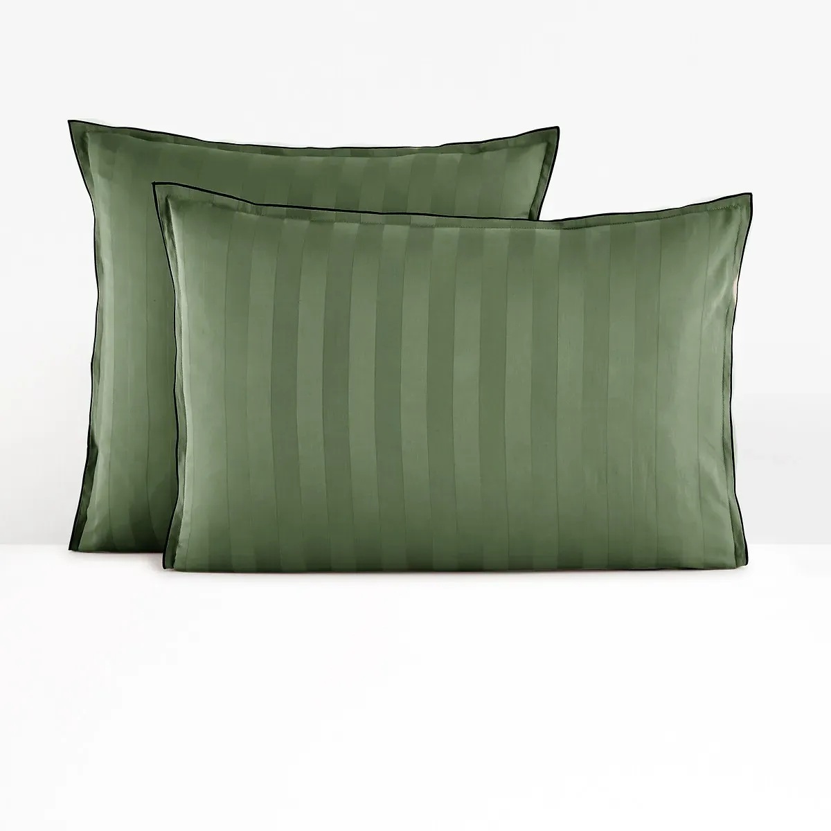 Victor Striped Pillowcase 300 Thread Count - Green, Cotton Satin product