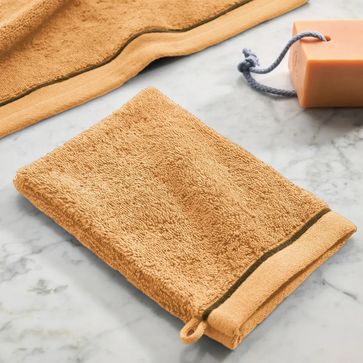 Victor Washcloths Set of 2 - Sand, Combed Cotton alternate view