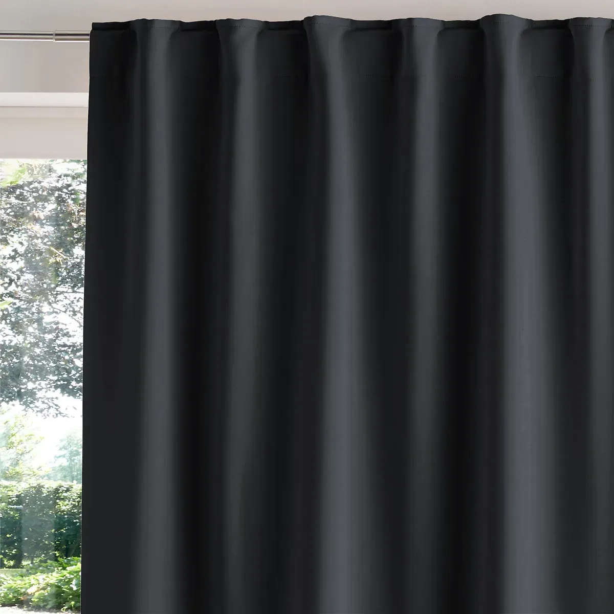 Voda Blackout Curtain with Concealed Tab Top - Dark Grey, Polyester alternate view