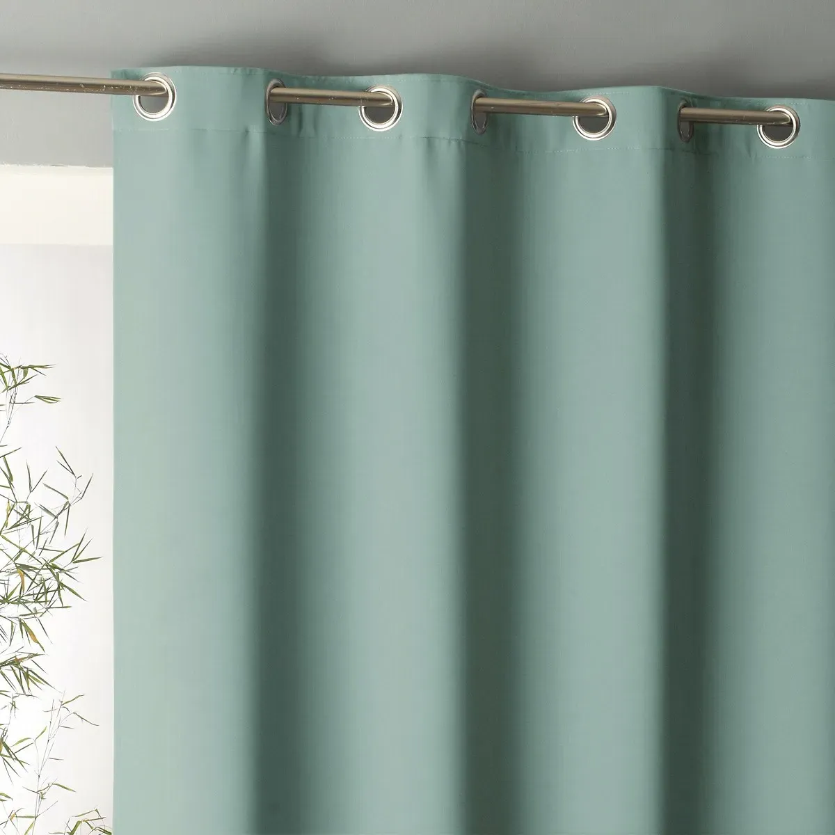 Voda Blackout Radiator Curtain with Eyelets - Pale Green, Polyester product