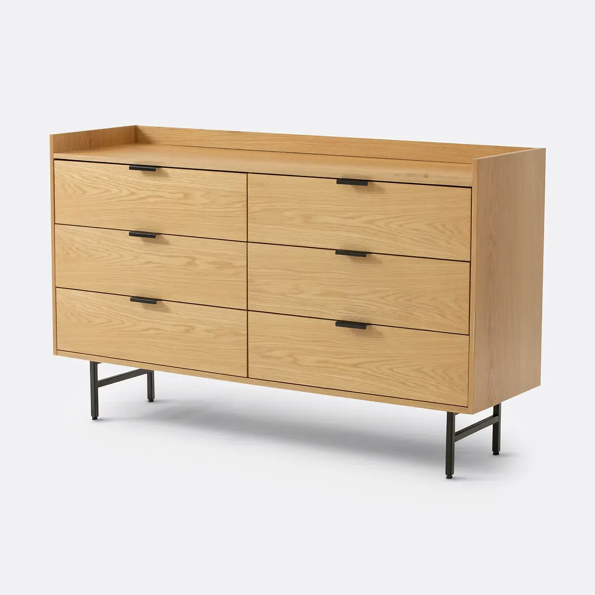 Volga 6-Drawer Chest of Drawers - Natural, Oak Veneer MDF alternate view
