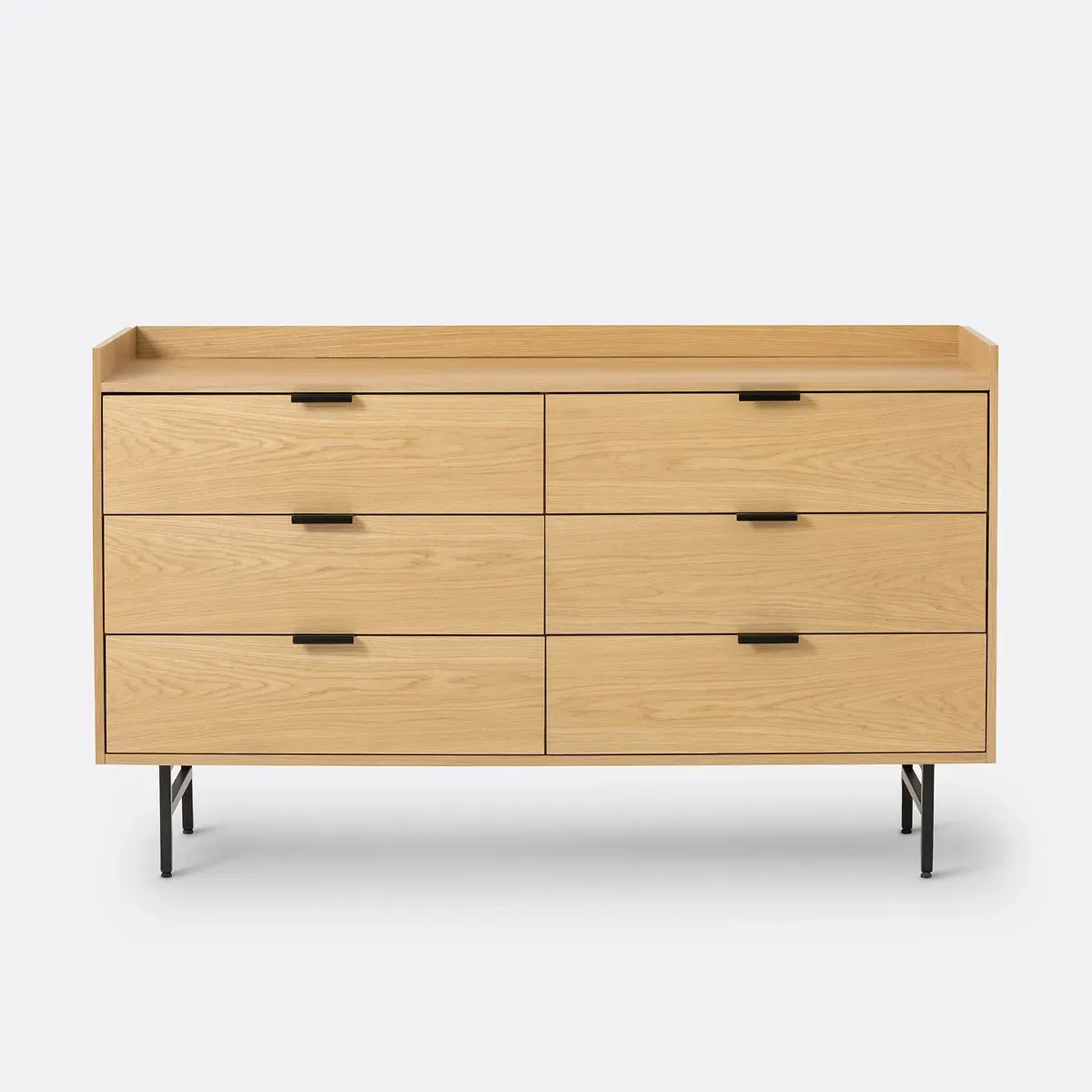 Volga 6-Drawer Chest of Drawers - Natural, Oak Veneer MDF product