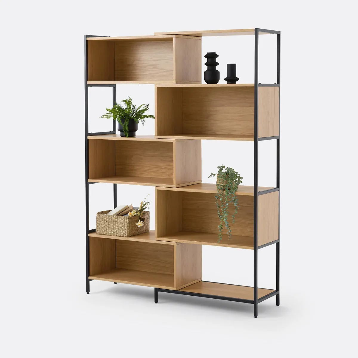Volga Modular Bookcase - Natural, Oak Veneer product