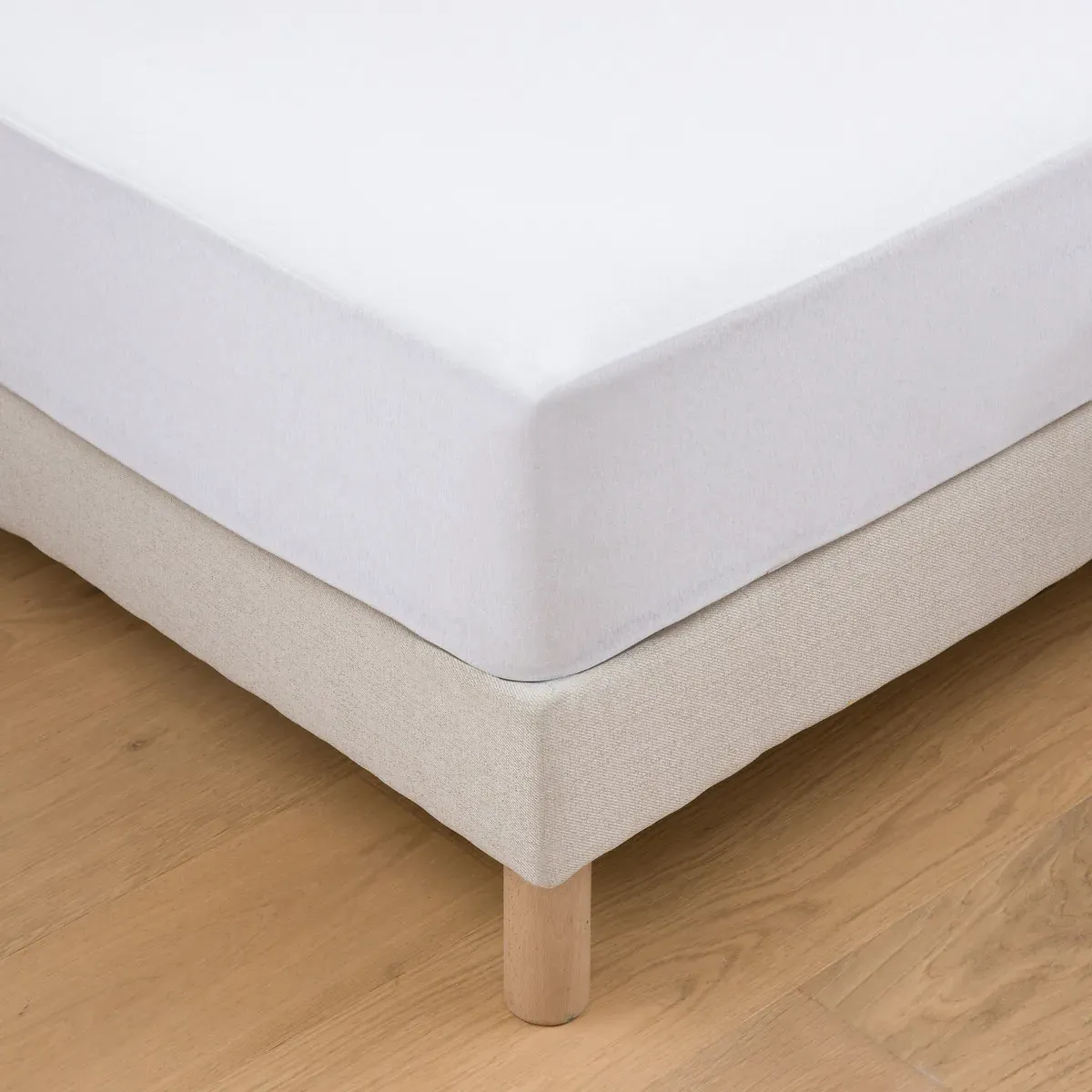 Waterproof Cotton Fleece Mattress Protector - White product